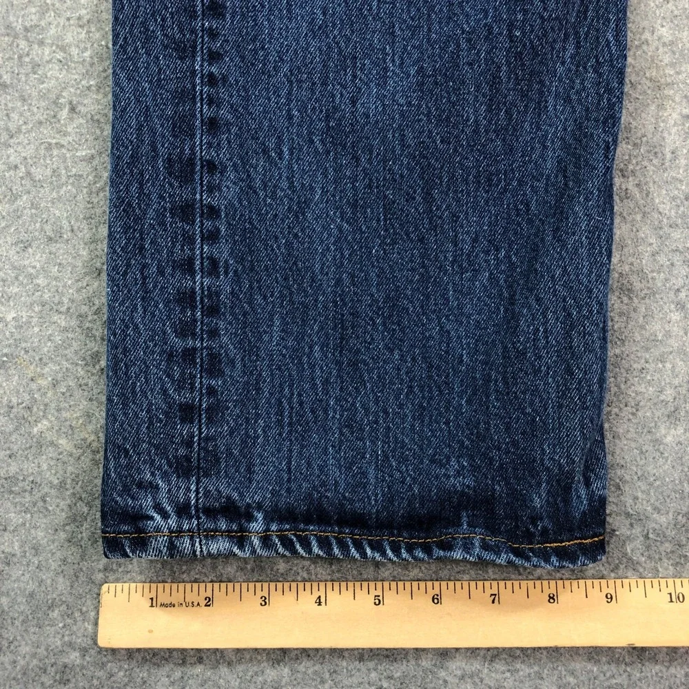 Levis 501 Mens Jeans 38x34 (fits 38x31) Straight Leg Blue Dark Wash Regular VTG